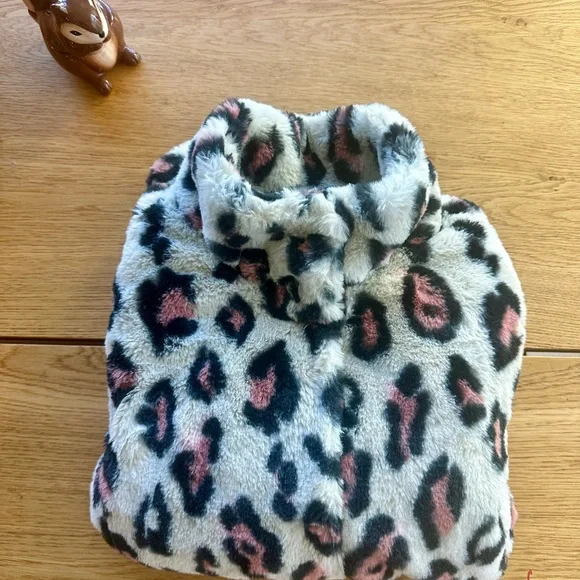 Abound Women's White Faux Fur Leopard Print Puffer Jacket Coat - Picture 4 of 8